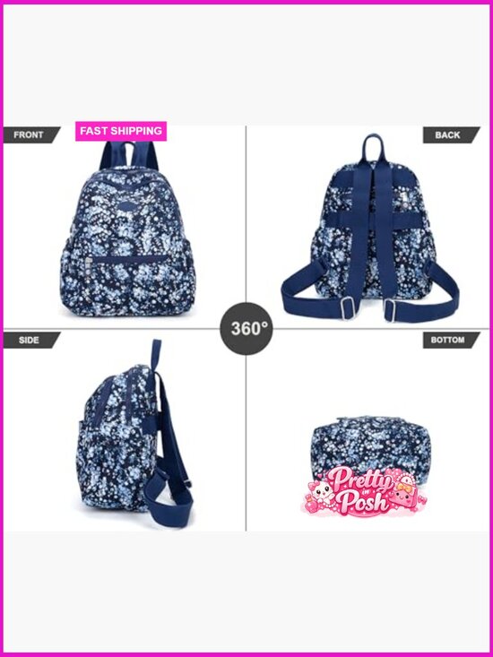 Mini Nylon Backpack Purse Women Anti Theft Travel Bag Water Resistant main image 6